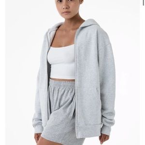 Los Angeles Apparel 14 oz. heavy fleece zip up hooded sweatshirt